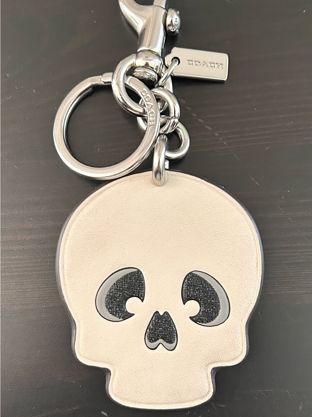 Coach Cream Skull Bag Charm Halloween.